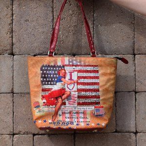 Vintage American Flag Handbag